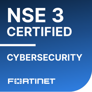 Fortinet NSE 3 Certified in Cybersecurity sertifikası